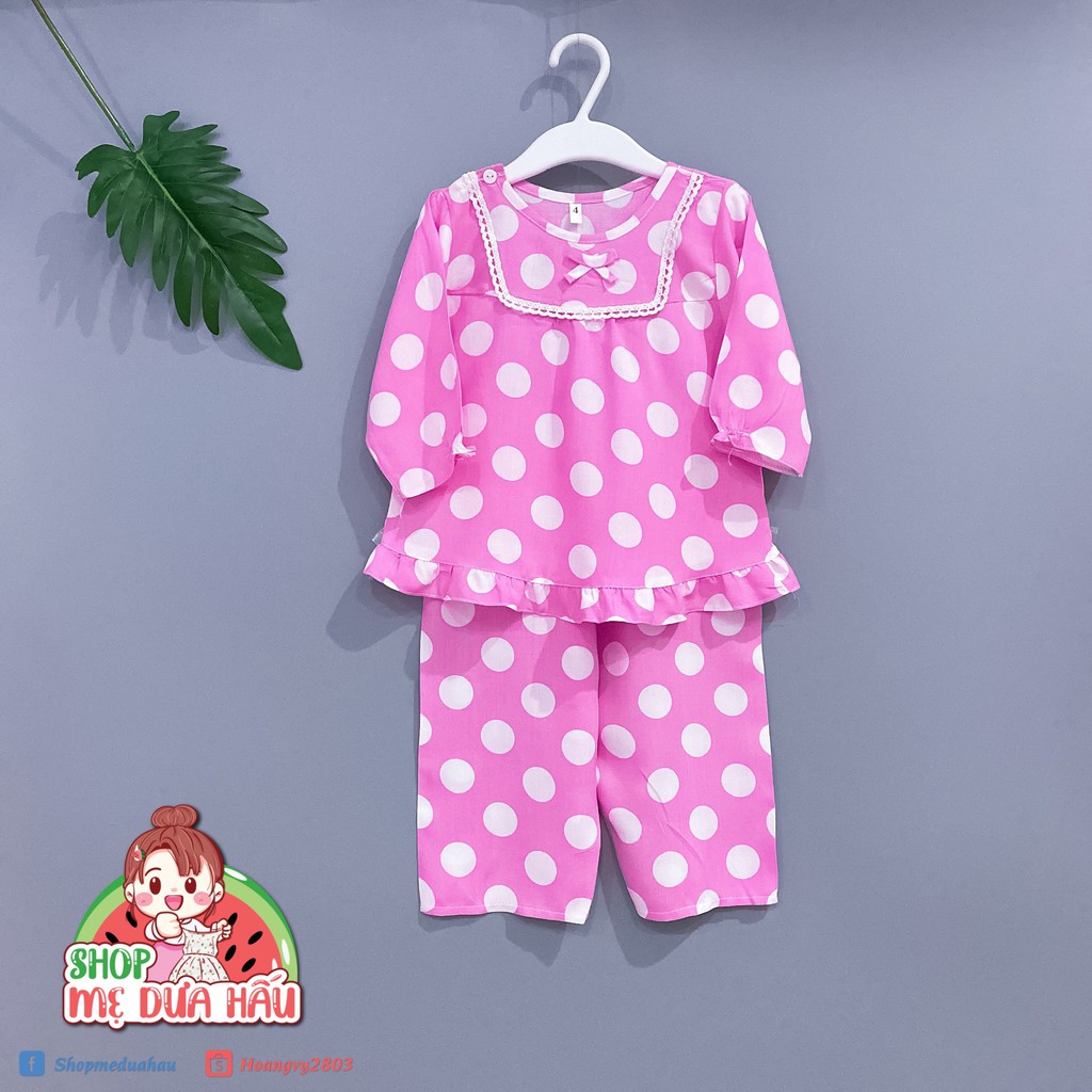 [Mã FASHIONT4FA2 giảm 10K đơn 50K] [20-32kg] Bộ lanh/ Bộ tole tiểu thư dài tay bé gái (được chọn mẫu- Link 3)