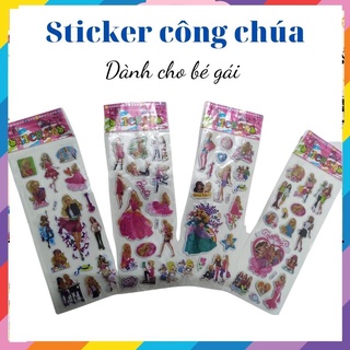 Sticker công chúa trang trí cho bé gái siêu cute