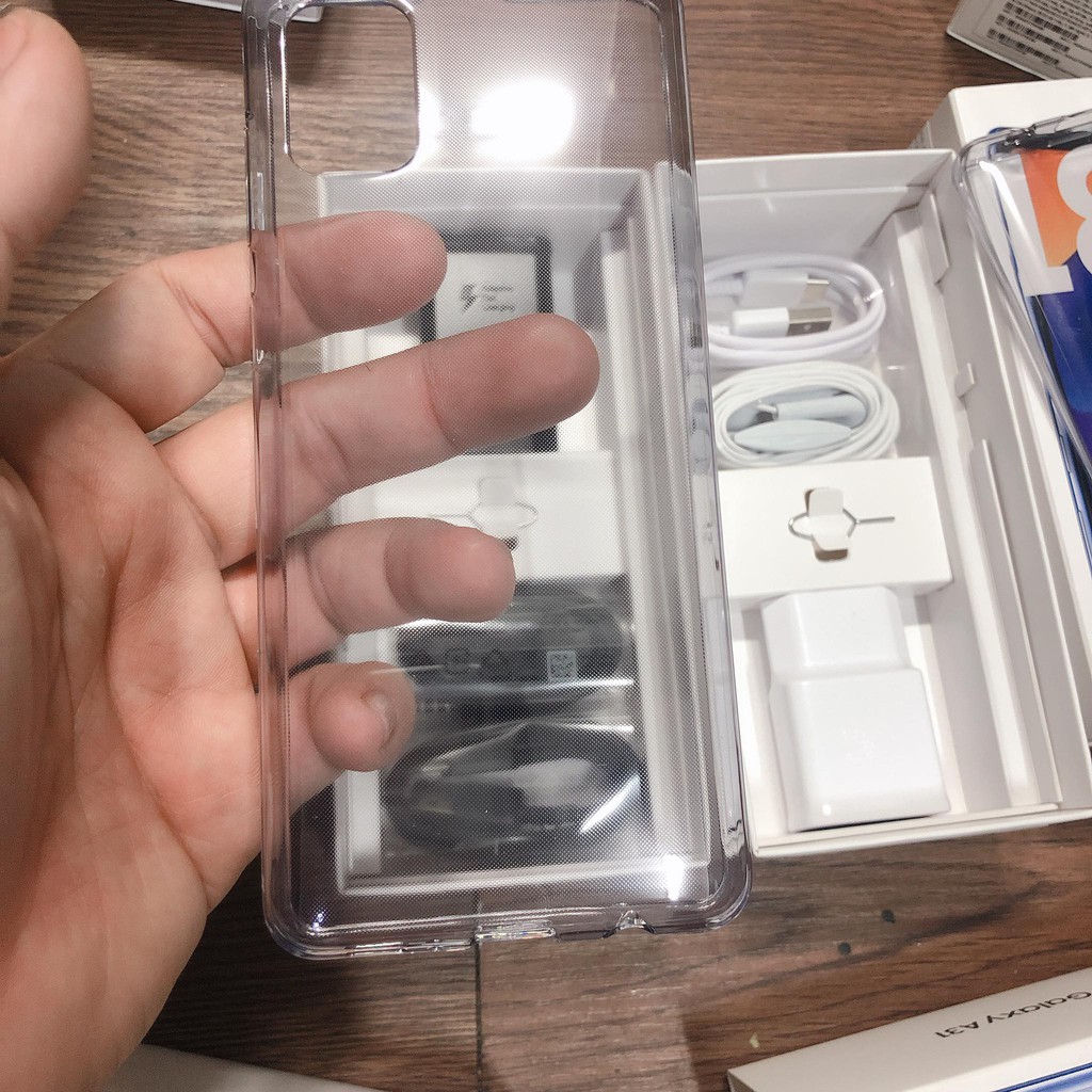 Combo bộ sạc nhanh Type C, Tay nghe, Op Lưng A31 SamSung Chính Hãng
