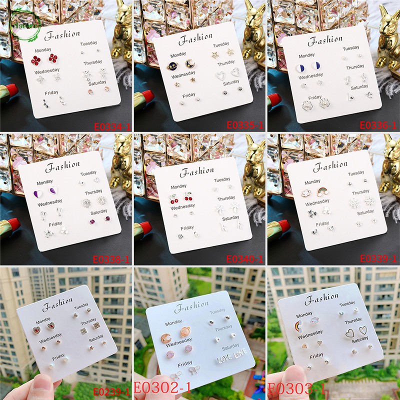 Set 6 Đôi Bông Tai Thời Trang Nữ