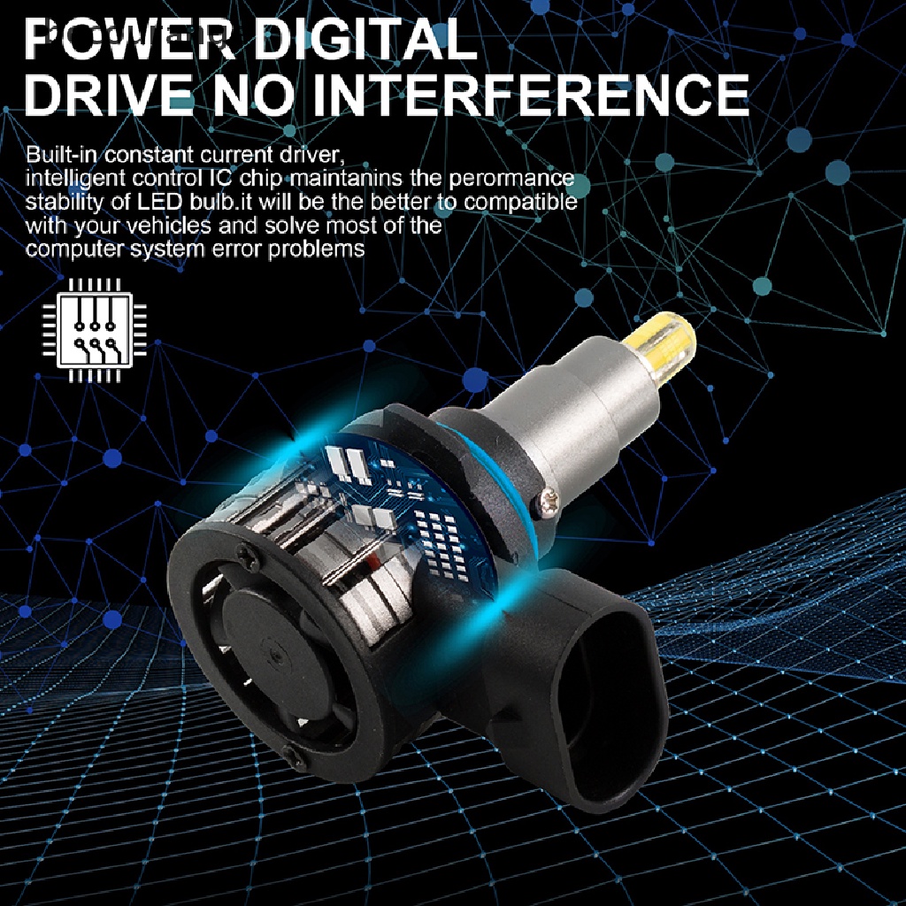 Bộ 2 đèn pha LED 9006 / HB4 4 Mặt Xoay 360 Độ 6000K thay thế cho xe hơi