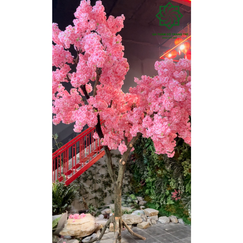 Hoa Đào nhựa trang trí cao cấp