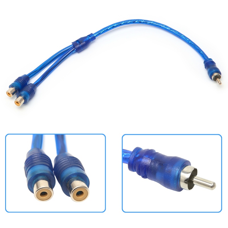 Dây Cáp Chữ Y Chia Cổng MP3 o RCA 1 Male Sang 2 Female