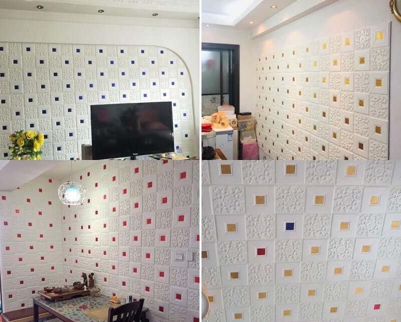 Waterproof self-adhesive wallpaper for bedroom decoration/TV background size 35cm*35cm