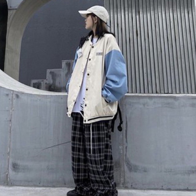 [Có ảnh thật] Áo bomber jacket kaki phối tay xanh unisex Nam Nữ shop Jum.closet | BigBuy360 - bigbuy360.vn