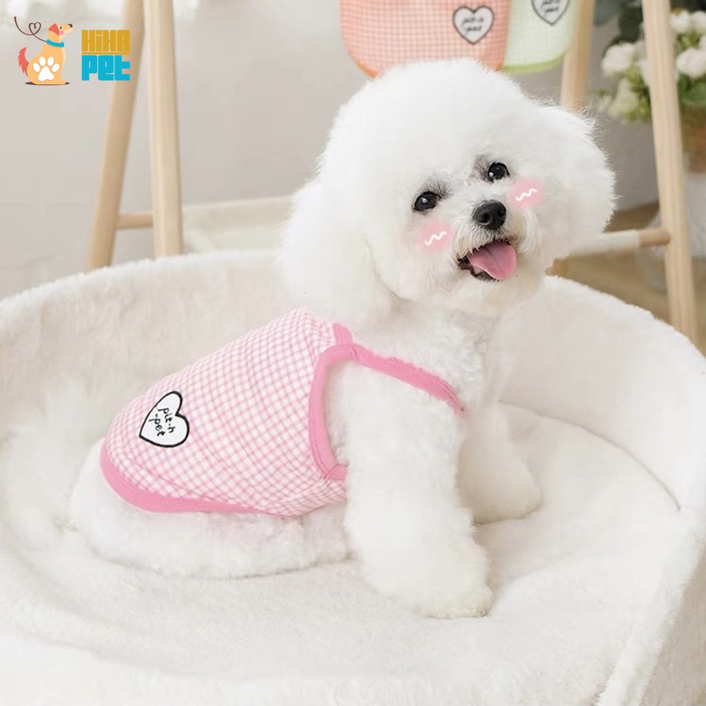 [Mã 253FMCGSALE giảm 8% đơn 500K] Áo Thun Mát Mẻ Có Nơ Vải Thun Mỏng Chó Mèo Quần Áo Thú Cưng Dễ Thương Hihapet.