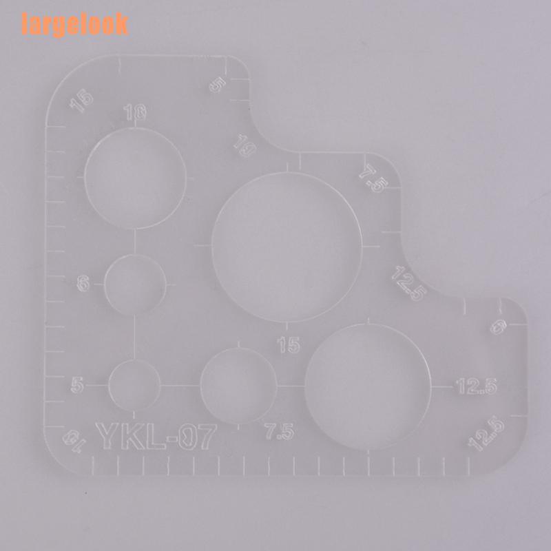 1 thước đo góc tròn bằng acrylic dùng làm đồ da thủ công