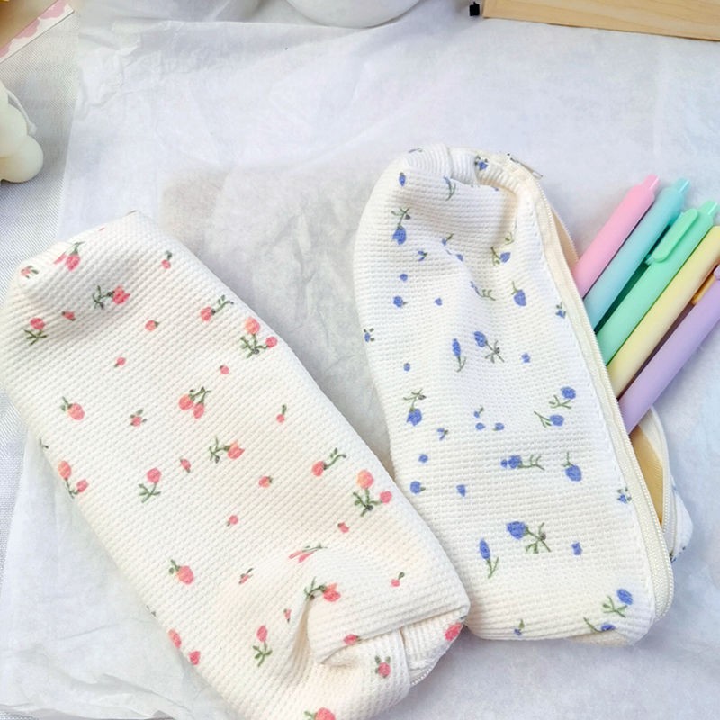 Dễ Thương Bóp Viết Vải Cotton Họa Tiết Hoa Xinh Xắn Cho Nữ