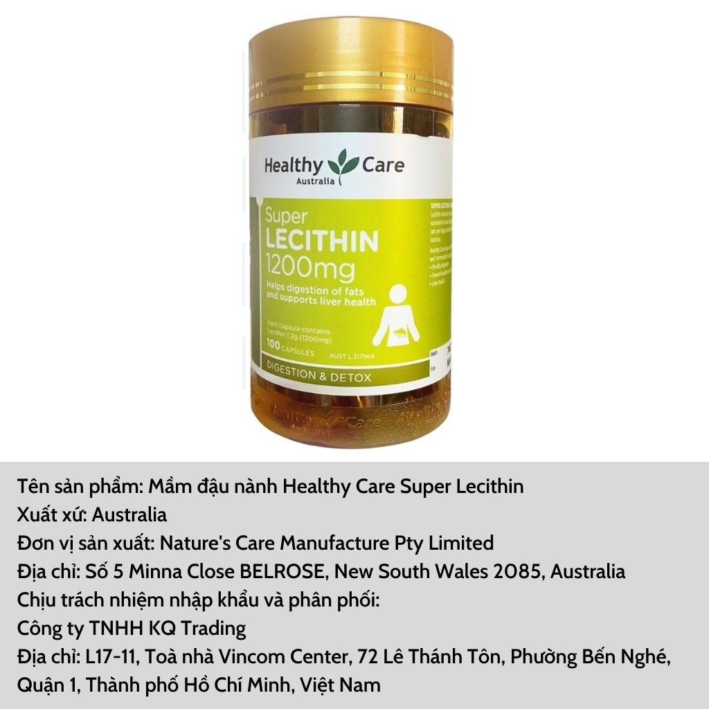 Mầm đậu nành Healthy Care Super Lecithin đẹp da, đào thải độc tố gan, cân bằng nội tiết tố