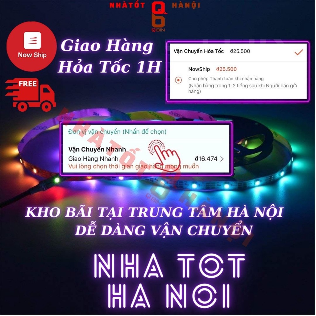 Đèn led tiktok 5M mix đổi màu RGB Quay video cuốn hút Triệu view Đèn trang trí phòng ngủ bàn làm việc