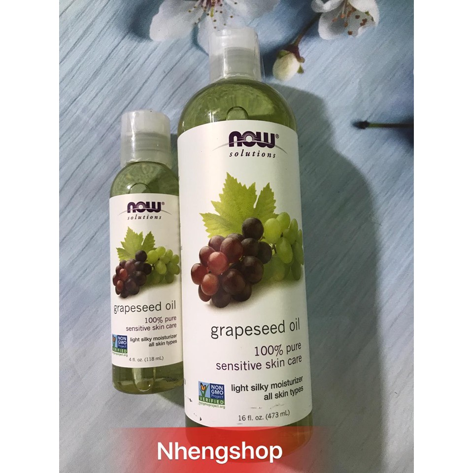 [118/473ml][Đủ bill] Dầu hạt nho Now Grapeseed Oil