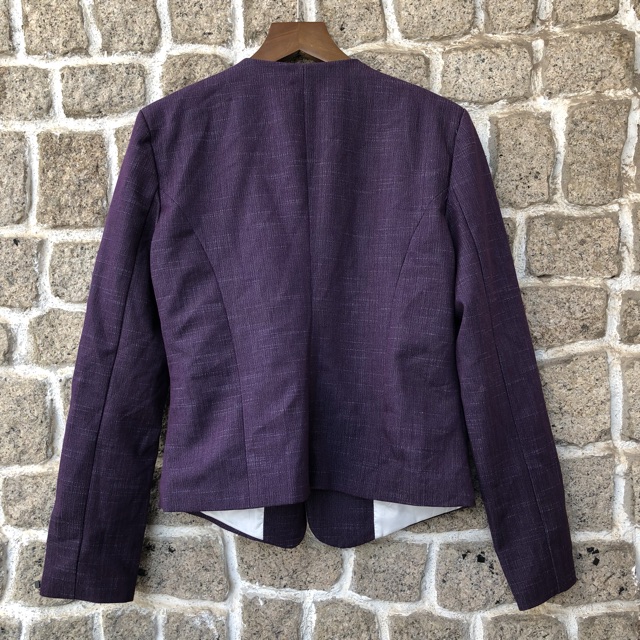 Áo khoác vest nữ hai lớp màu tím thời trang mới nhất