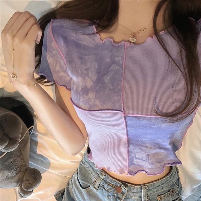 Áo croptop BH ngắn tay ôm dáng thời trang 2021 dành cho nữ