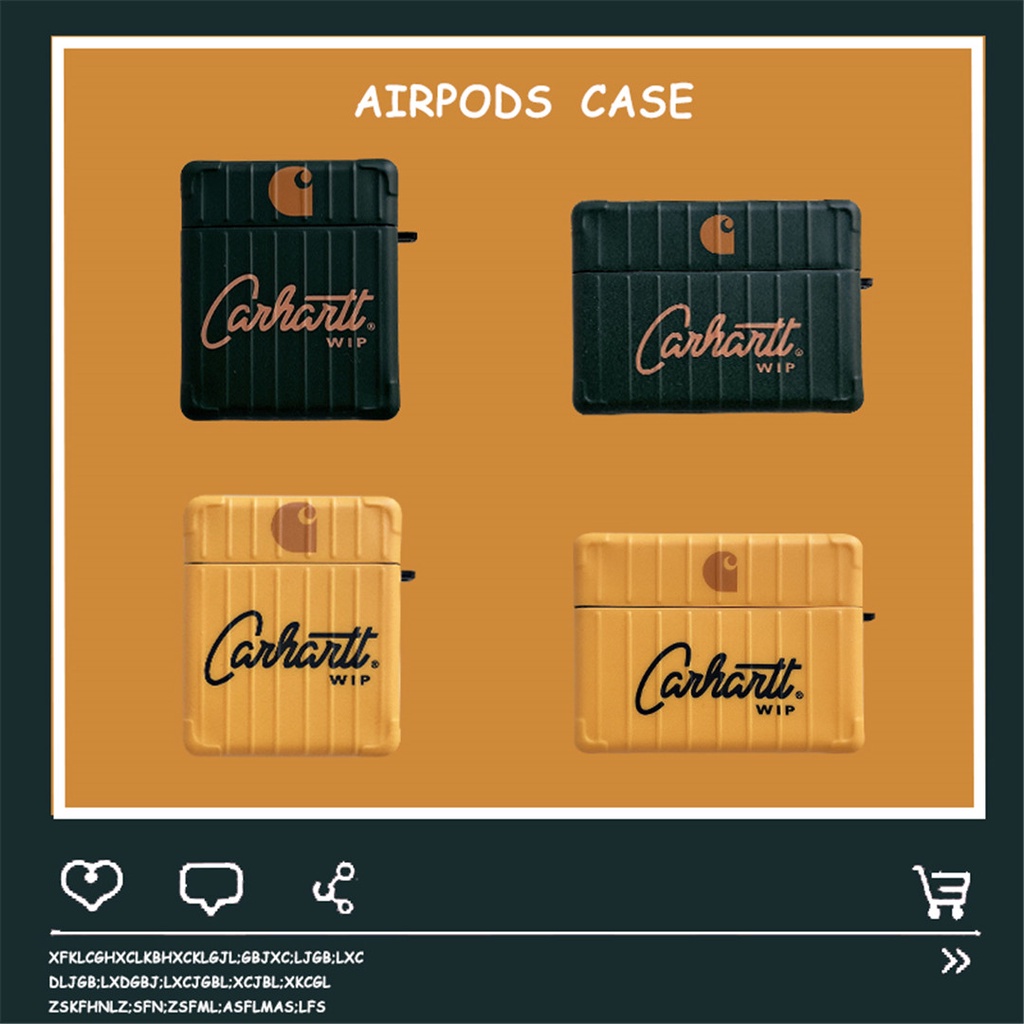 CARHARTT Vỏ Bảo Vệ Hộp Sạc Tai Nghe Airpods 1 / 2 / 3 / Pro 2 Bằng Nhựa Cứng Hình Bánh Cà Rốt Thời Trang #Hg501