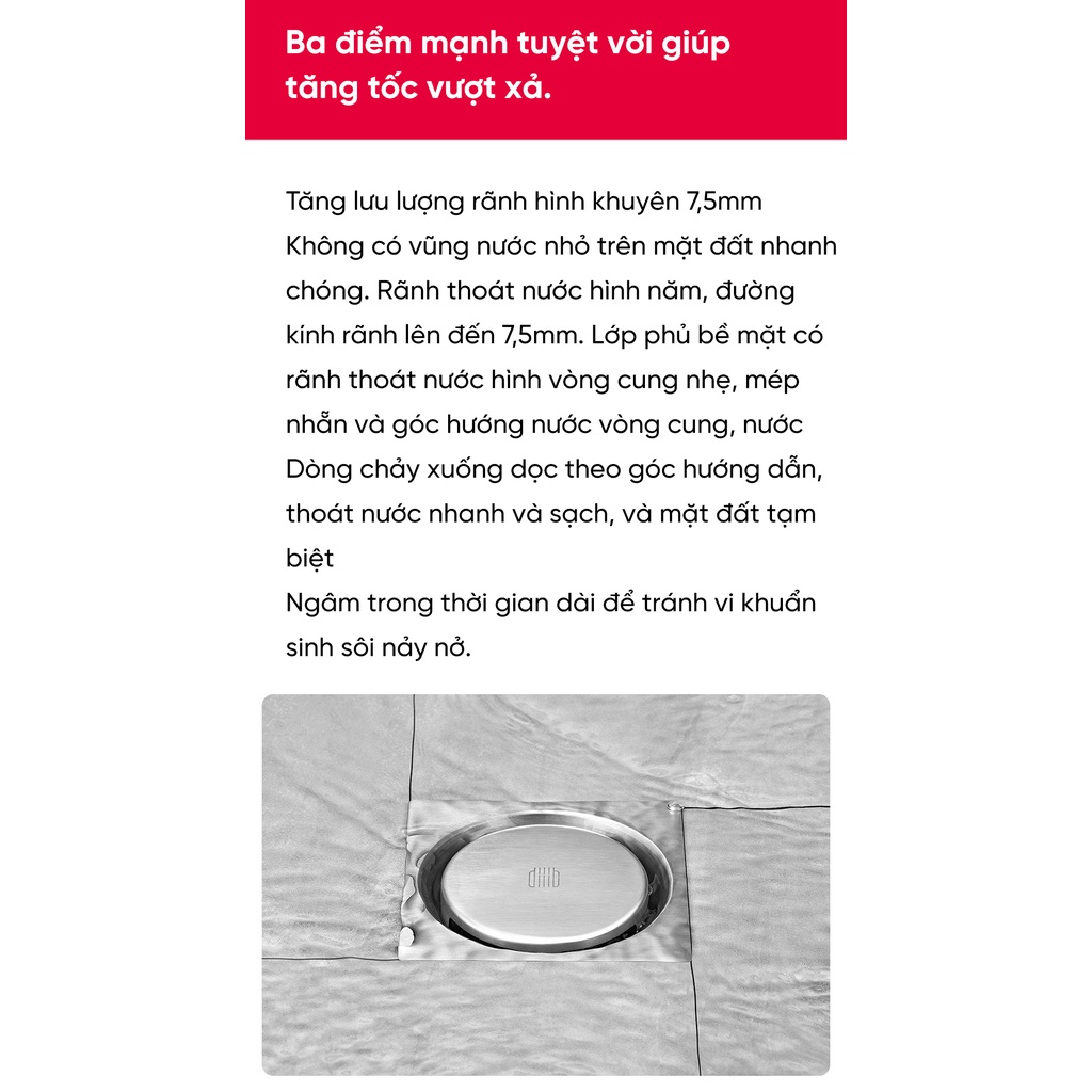 Nắp hố ga/ thoát sàn/ cống chống mùi Xiaomi DiiiB