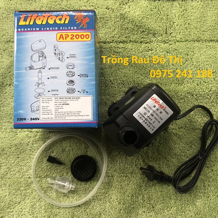 Máy bơm thủy canh bơm cao 1.8 mét, bảo hành 30 ngày