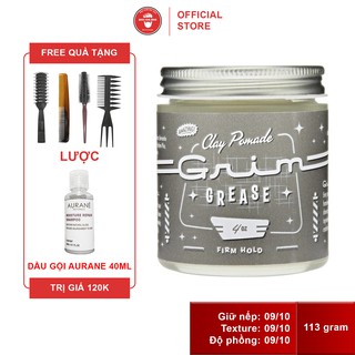 Sáp vuốt tóc Grim Grease Clay Pomade (Firm Hold)