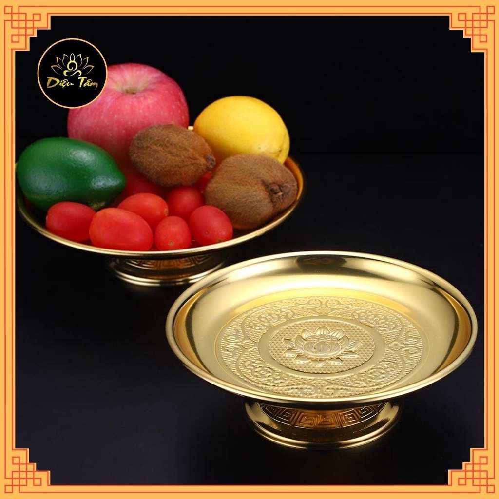 Đĩa thờ cúng bàn thờ, bàn thần tài, ban phật đựng hoa quả, đồ lễ- đĩa thờ