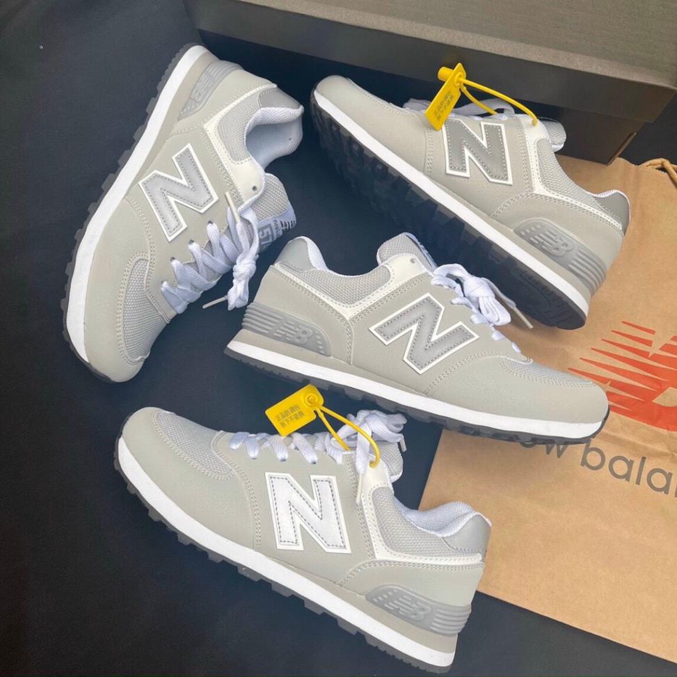 Giày thể thao NB xám, giày newbalance nam nữ *