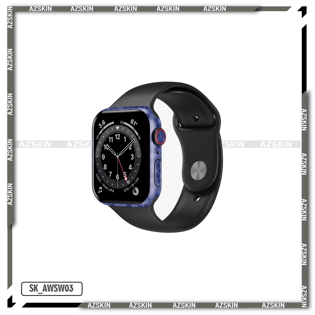 Miếng Dán Skin Apple Watch Oracal Tổ Ong Xanh |SK_AWSW03| Chất Liệu Film Nhập Khẩu, Tạo Khuôn Cắt CNC, Dán Full Body