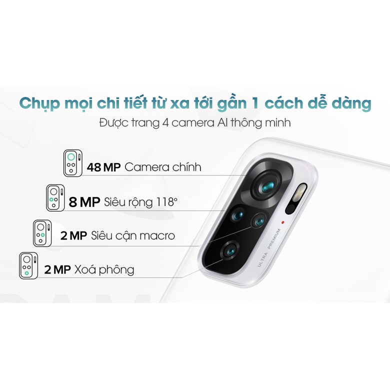 Điện thoại Xiaomi Redmi Note 10 (4GB/64GB) - Hàng Chính Hãng Phân Phối Của Digiworld Mới 100% | BigBuy360 - bigbuy360.vn