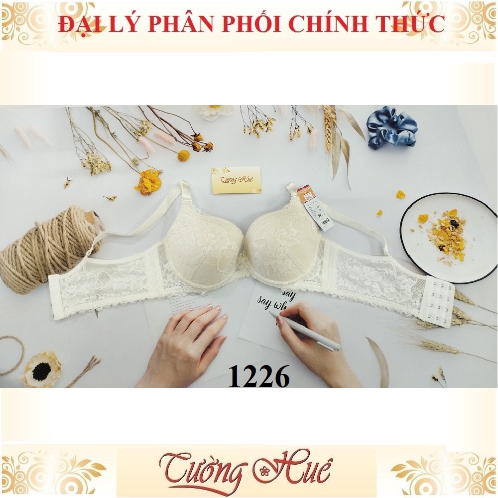 Áo lót nữ Lovely 1226 áo ngực ren mút mỏng bảng to 4 nức cài.