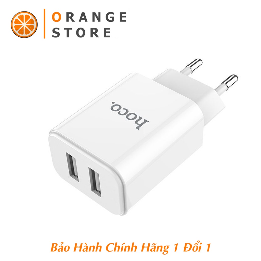 Củ sạc nhanh 2 cổng Hoco C62A sạc nhanh 2.1A,vật liệu PC chống cháy,sạc nhanh iphone/android