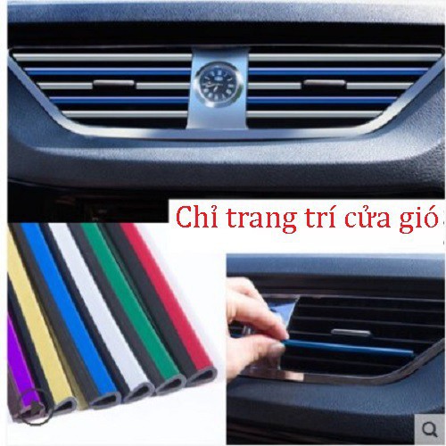 Nẹp trang trí hốc cửa gió ô tô 6 màu dài 2m | WebRaoVat - webraovat.net.vn