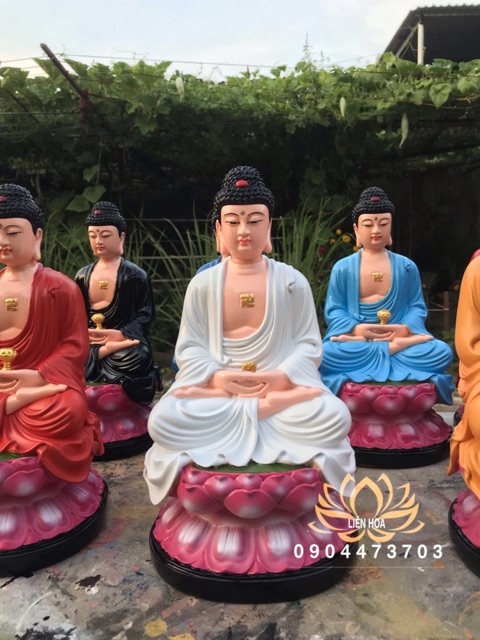 Bộ 7 tượng Dược sư cao 30cm 7 màu