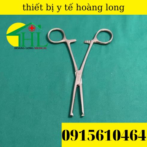 Panh Y Tế, Panh Gắp Phẫu Thuật, Pen Kẹp Y Tế, Panh Cong Có Mấu 16cm - Hàng Pakistan