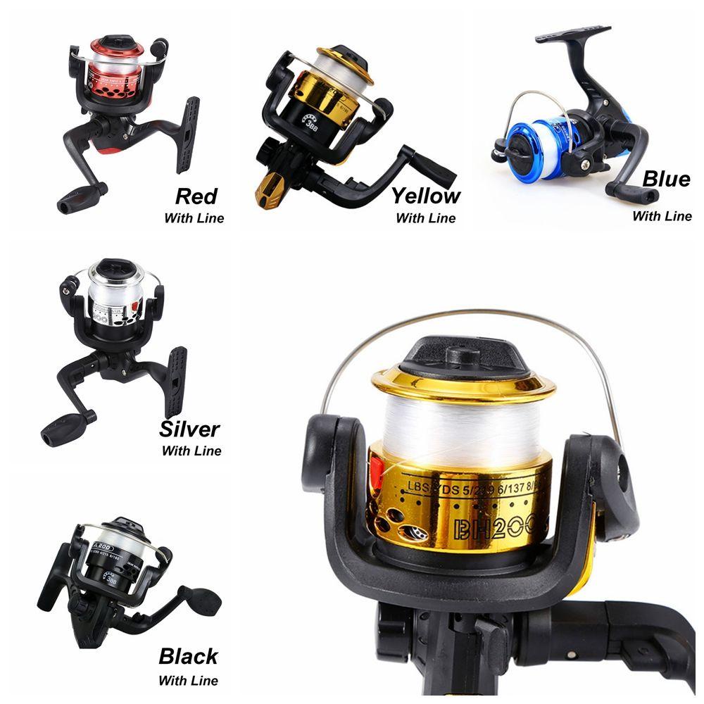 MUVAKO Máy Câu Cá Mini 200 Vòng Kèm Dây Câu Chất Lượng Cao