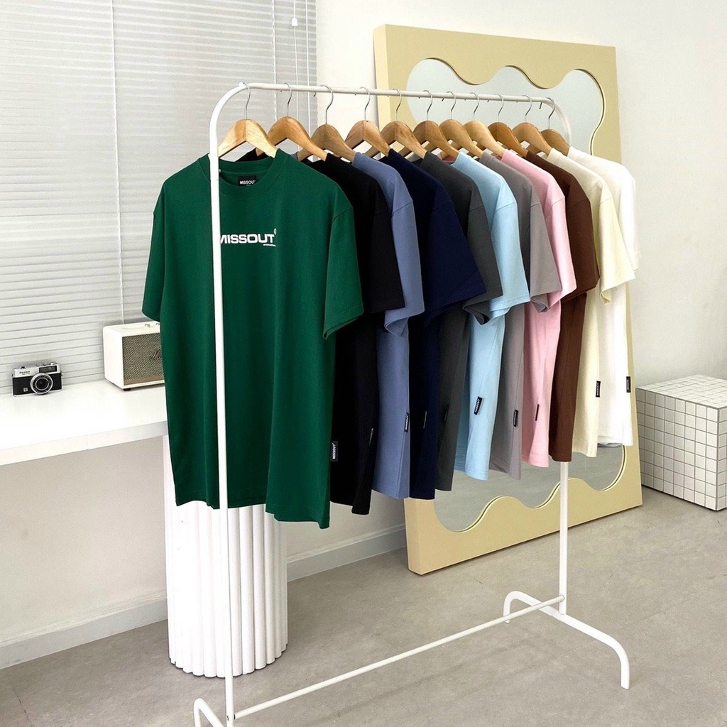 Áo thun Missout Basic Logo Tee SS5 màu nâu unisex nam nữ form rộng full tag Thời trang Unisex HCM AL192