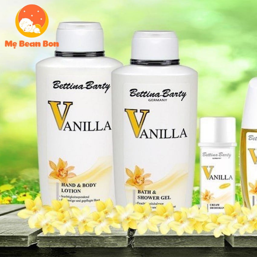 Sữa Tắm hương nước hoa cao cấp quyến rũ Bettina Barty Vanilla 500 ml của Đức giữ Hương Thơm Lâu tự nhiên