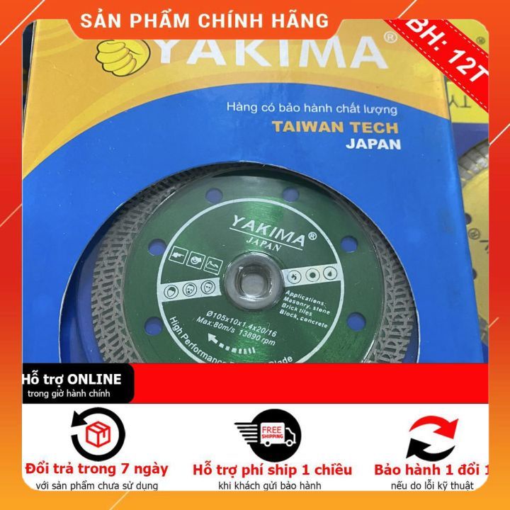 ( hộp 10 lưỡi ) lưỡi cắt gạch nhật bản yakima 105mm