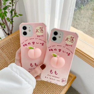 Ốp lưng iphone mông đào chất liệu Tpu siêu bền siêu cute