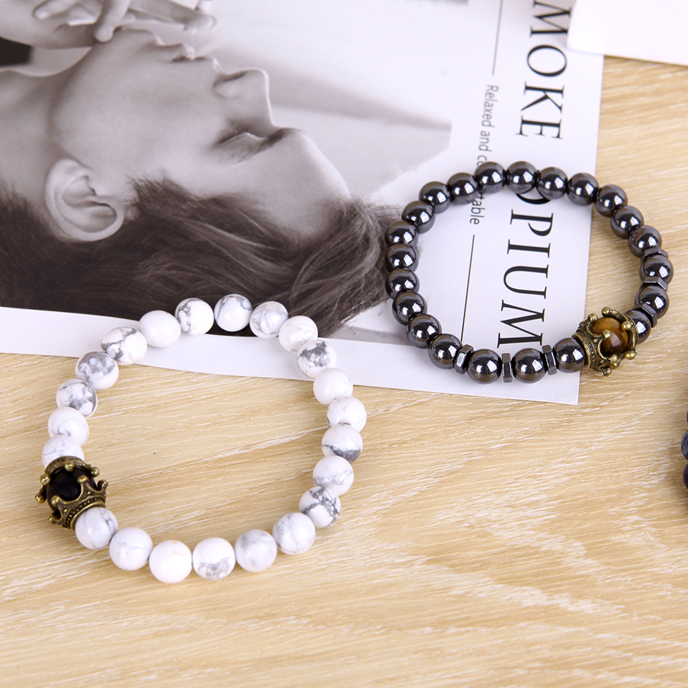 Set 2 vòng tay chuỗi hạt đá năng lượng thời trang