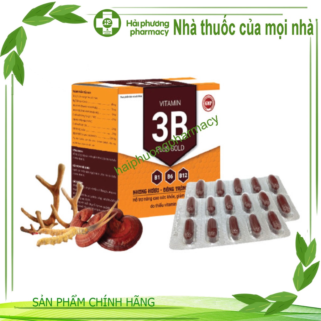 Vitamin 3B Plus Gold UsaVip Hộp 100 Viên bổ sung vitamin khoáng chất giảm tê bì chân tay