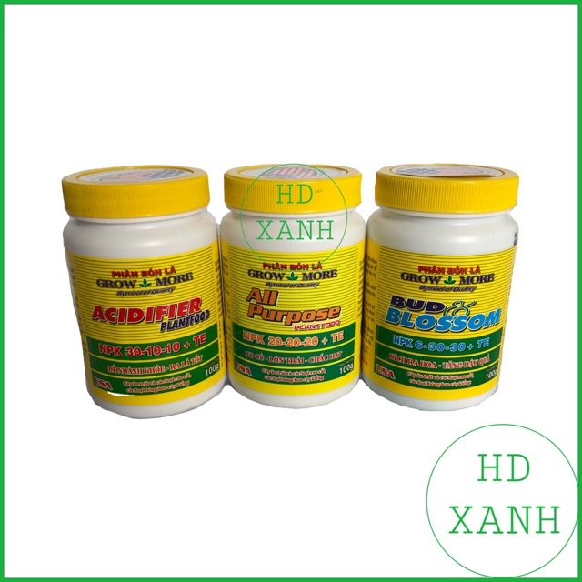 [SIEURE]  Bộ 3 phân bón là growmore 100g cực chất.
