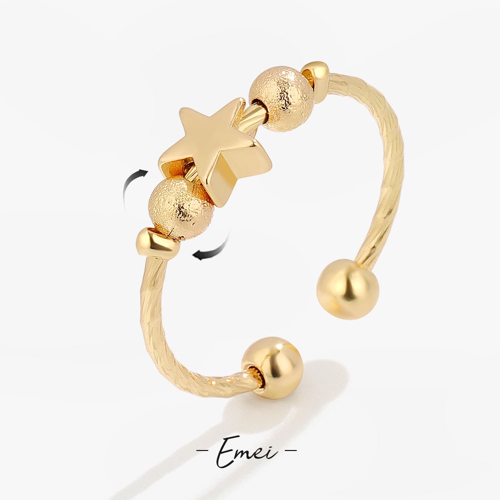 Hàng Mới Về Nhẫn Hình Ngôi Sao Năm Cánh Có Thể Điều Chỉnh Giảm Căng Thẳng Tiện Dụng