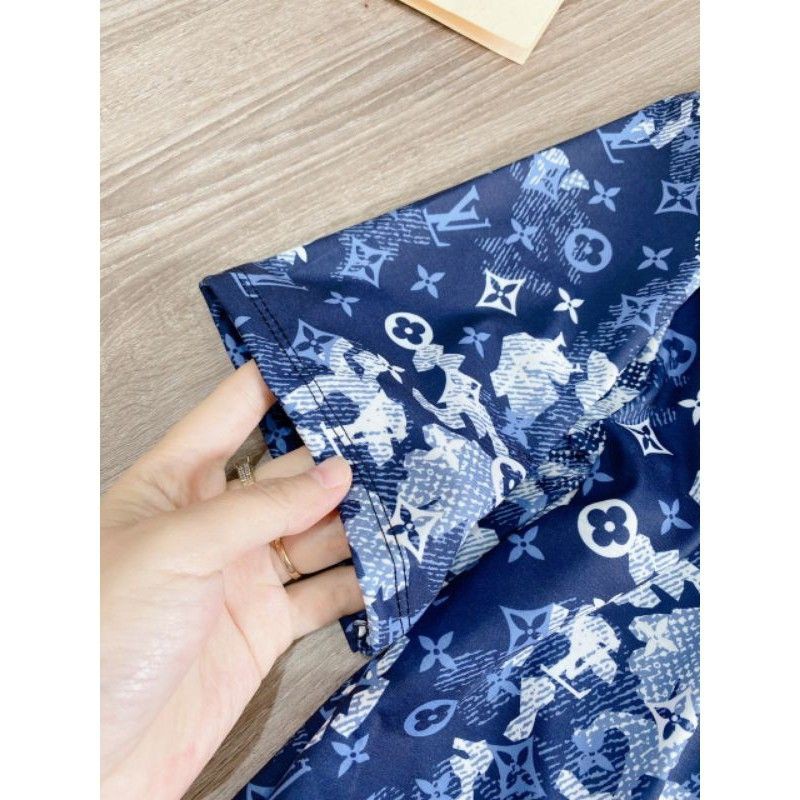 Áo phông loang xanh chữ LV TLPL