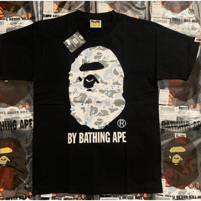 Mới BAPEe A Tắm Ape Dạ Quang Áo nam Nữ Thời Trang Áo Thun Tay Ngắn