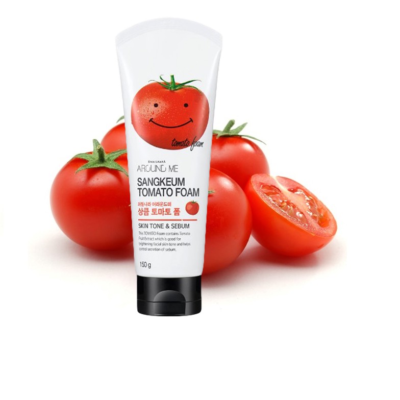 Sữa rửa mặt cà chua WELCOS  Around Me Tomato Foamàn dưỡng ẩm làm trắng da SRM11