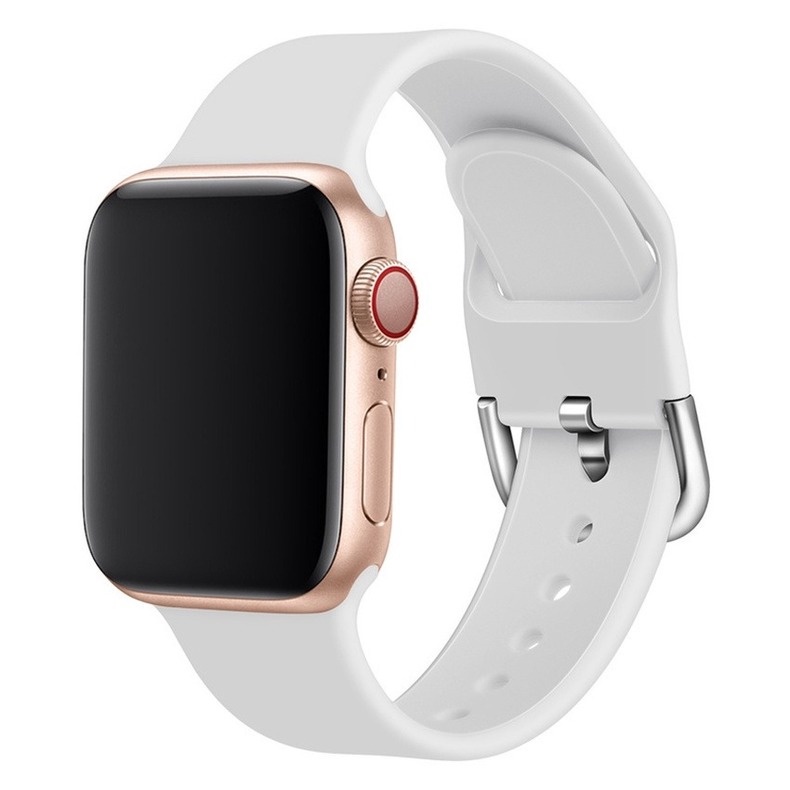 Dây đeo silicon thay thế màu kẹo thích hợp cho đồng hồ thông minh Apple Watch 42mm 38mm 44mm 40mm Series 6 SE 5 4 3