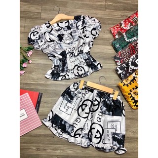  PIJAMA LỤA SATIN QUẦN ĐÙI XINH - ĐỒ BỘ MẶC NHÀ LỤA - màu ngẫu nhiên