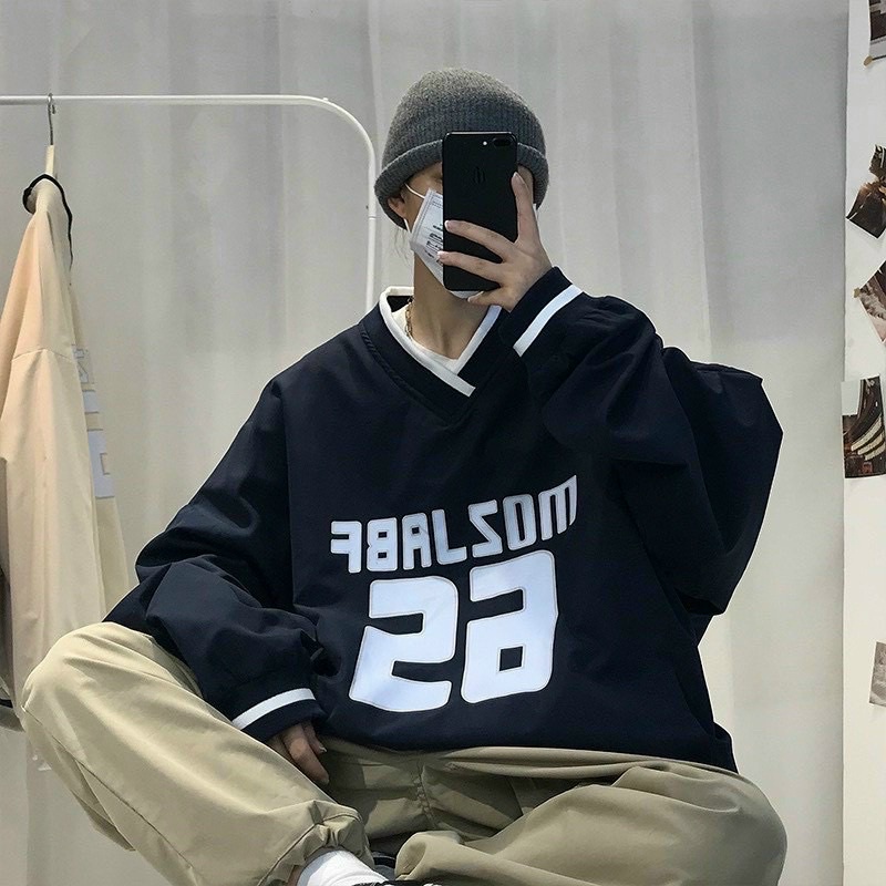 Áo sweater nỉ bông Unisex form rộng in hoạ tiết dành cho nữ nam M19-AN STORE