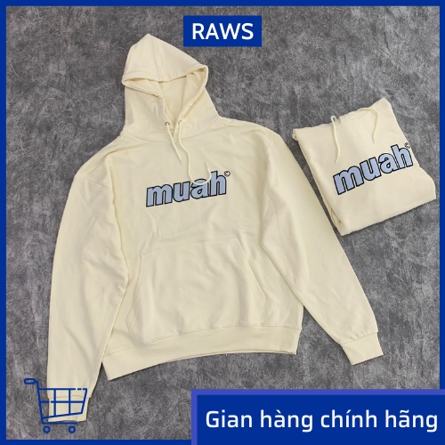 [RAWS] Áo hoodie Muah Muah chính hãng Unisex Freesize
