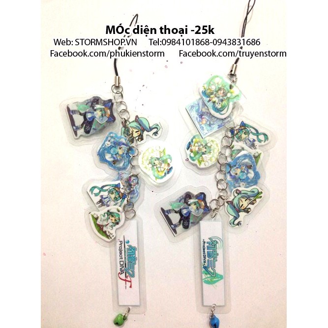 Móc khóa chùm Miku combo 2 dây -50k