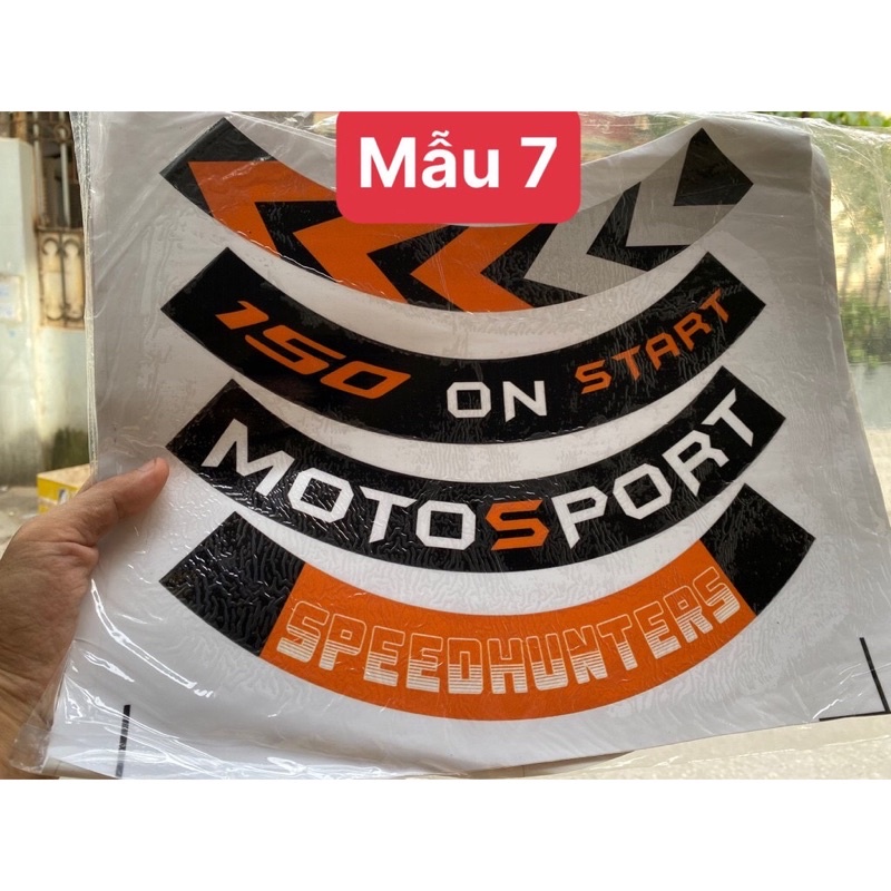 Tem dán vành bản to mẫu mới chống nước cực đẹp