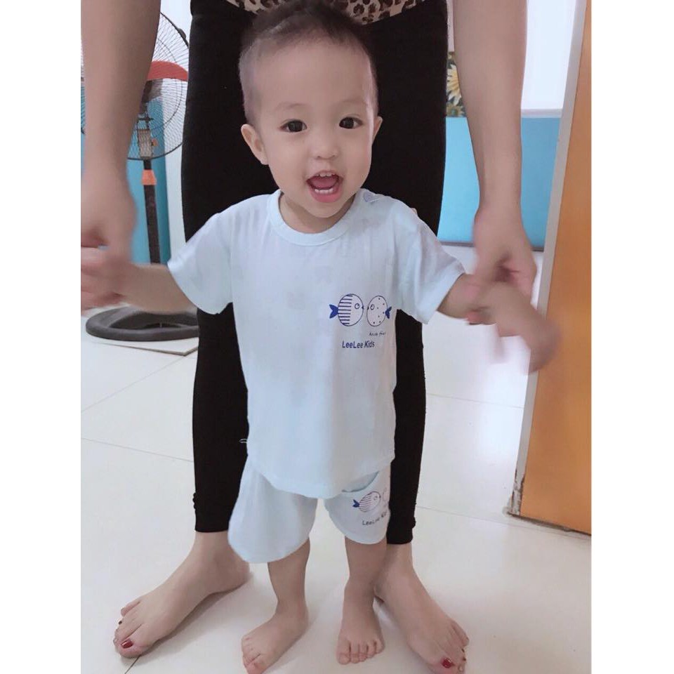 BỘ COTTON CỰC MÁT, THÔNG HƠI CHO BÉ (8-15 KG)