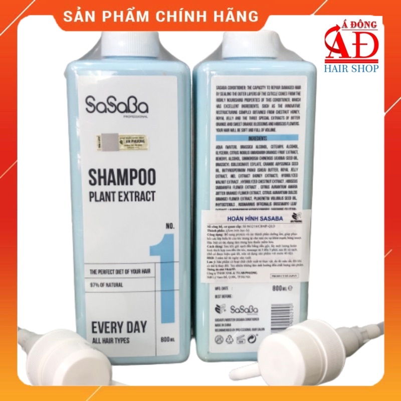 BỘ DẦU GỘI XẢ SASABA EVERY DAY NEW 2022 PHỤC HỒI SIÊU MƯỢT 800ML